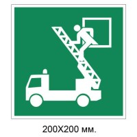 Знак Эвакуационное окно 200х200 мм